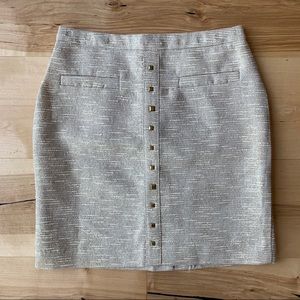 Textured Skirt with Gold Detail